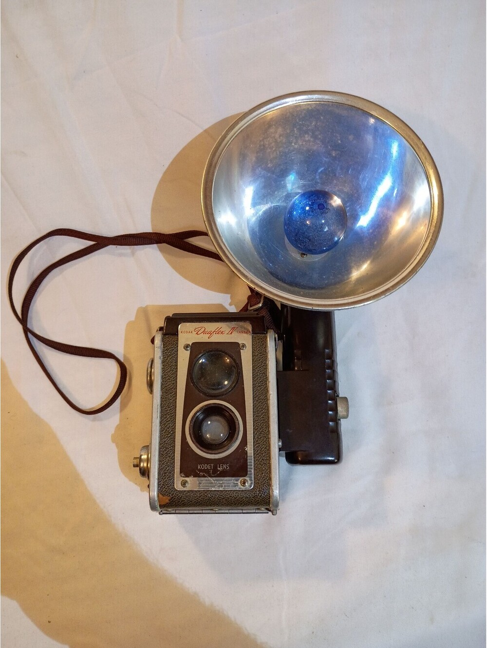 Vintage Kodak Duaflex II Camera with Original Flash Holder